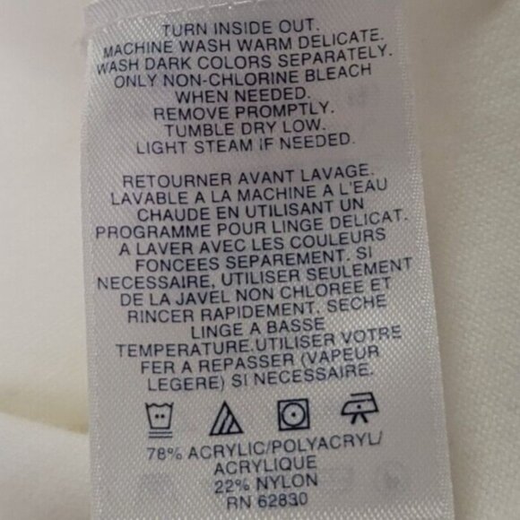 Lands End Womens Short Sleeve Knit Sweater Size 2X Clean Girl Old Money White - Picture 5 of 11